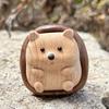 Yousheng Hand-Carved Hedgehog Figurine Miniature Wooden Forest Animal Statue Rustic Collectible Hedgehog Sculpture for Living Room Home Desk Shelf