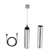 USB Rechargeable Electric Milk Frother with Cover Portable Milk Frother Electric Whisk  Barista Use