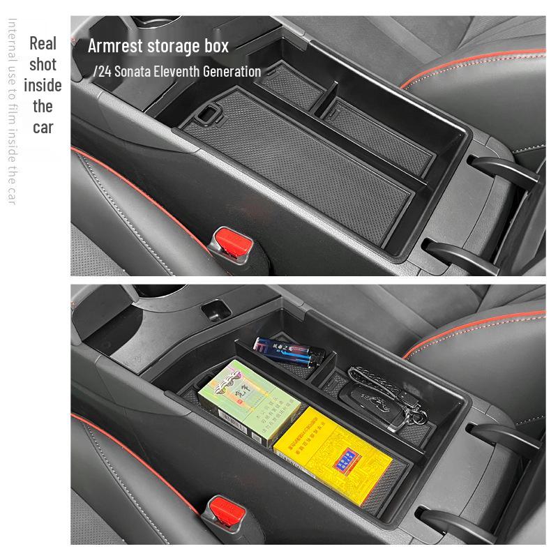 24 Sonata Center Console Armrest Storage Box - Car Interior Accessory