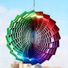10 Styles 3D Dynamic Rotating Wind Chime Metal 10cm Rainbow Tunnel-Style Wind Spinner Porch Hanging Ornament