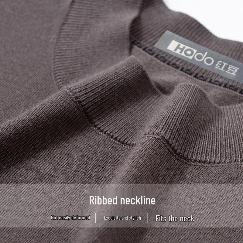 Hodo Men's Wool & Silk Blend Semi-High Collar Knit Sweater