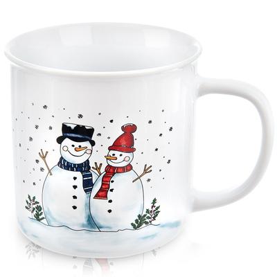 Ceramic Mug for Coffee Tea Herbs Cold Drinks Winter Christmas Large 470 Ml