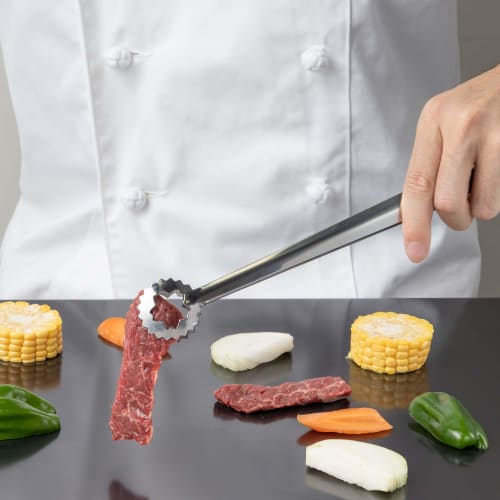 Endo Shoji Commercial Tempura and Yakiniku Tongs, 18-0 Stainless Steel, BTV6901