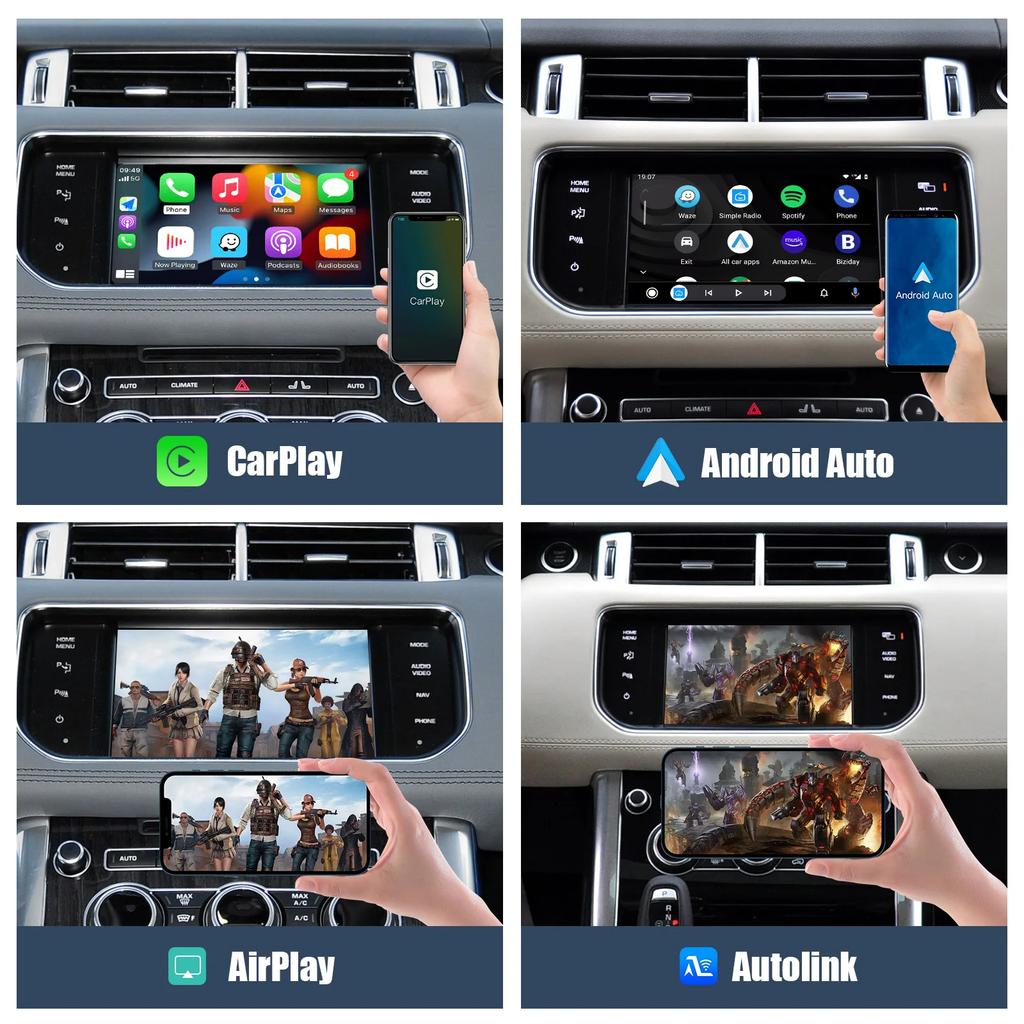 Wireless Carplay Android Auto Modular For Land Rover Jaguar Bosch Discovery4 Evoque Freelander2 XE XF XJL Mirroring Decorder