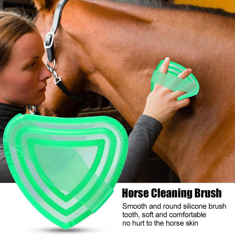 Buy Professional Horse Cleaning Grooming Silicone Brush Equestrian