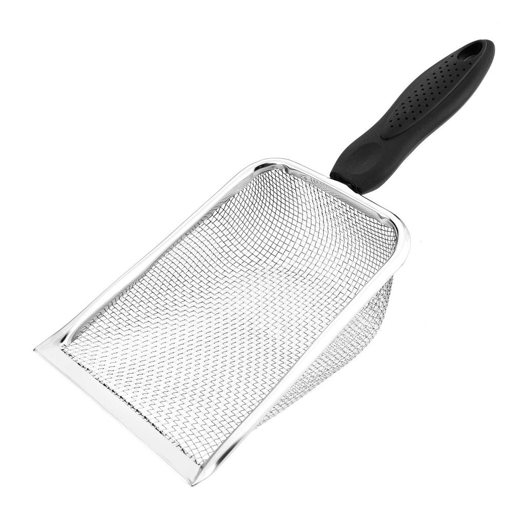 Stainless Steel Cat Litter & Reptile Sand Scoop - 8/10 Mesh Shovel Tool