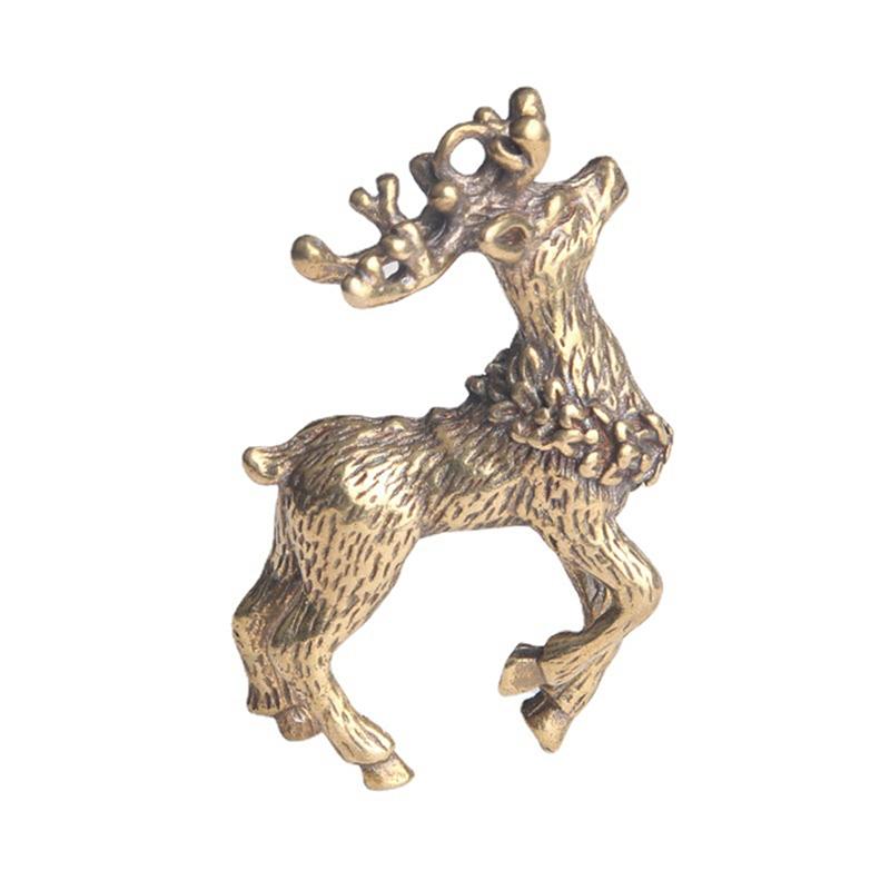 Pure Copper Cat Figurines Miniatures Vintage Bronze Animal Statue Home Decoration Accessories DIY Hanging Oranment Crafts