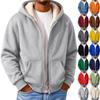 Herren Kapuzenjacke, Warm gefüttert, Reißverschluss Sweatshirt für Jugendliche