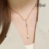 [LeShop] 14K Sumerian Drop Pearl Necklace (Gold Plated)_LJ5147BRN