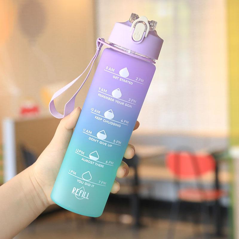Frosted Water Bottle Outdoor Sport Travel Gym Drinking Bottles Kettle
