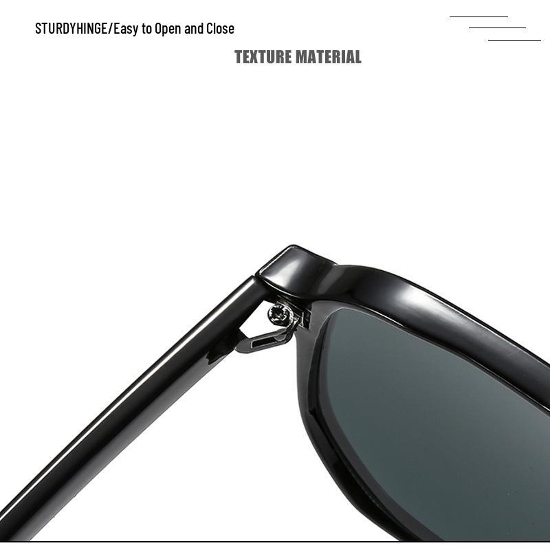 Trendy Retro Double Beam Sunglasses for Women - Large Frame, Ocean Lens, European & American Style