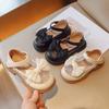 Size 23-35 Children Flat Shoes Lace Girls Princess Shoes with Bow Spring Autumn Summer Wedding Small Leather Shoes