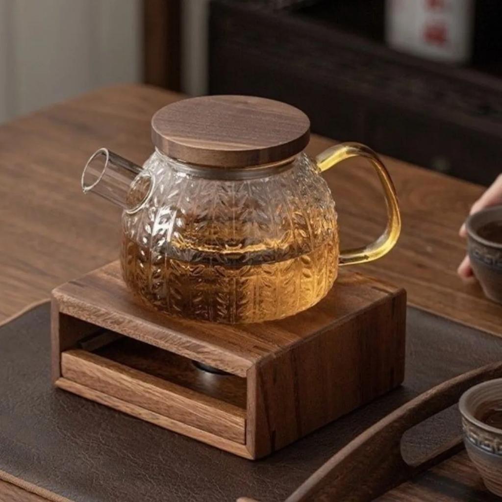Walnut Warm Tea Stove Household Candle Heating Roasting Stove Open Flame Warm Tea Warm Indoor Maker Stove
