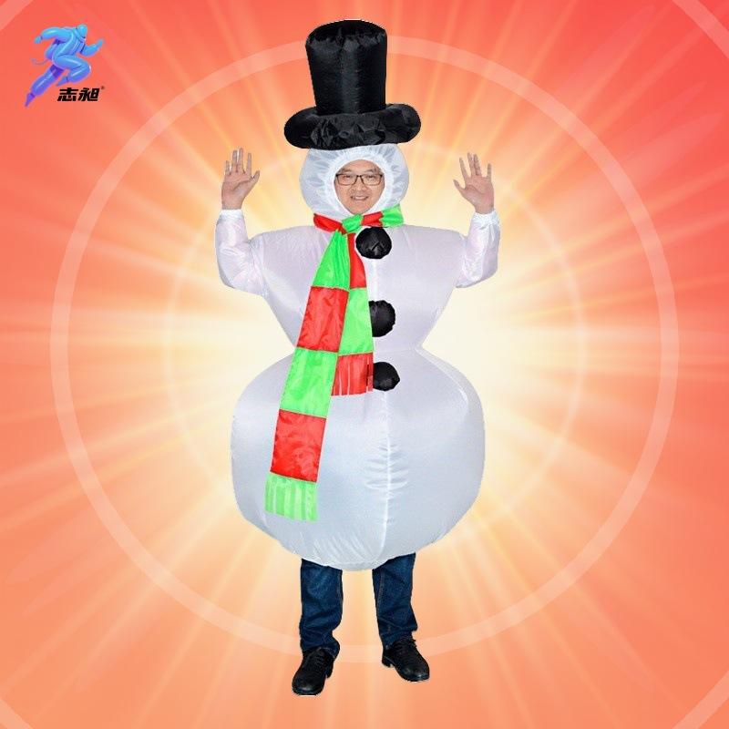 Snowman Inflatable Christmas Halloween Festival Carnival Stage Party Costume