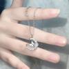 Butterfly Moon Necklace 1Pcs Korean Fashion Women Alloy Chain Cute Design Elegant Jewelry for Party and Daily Wear