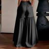 Women High Waist Wide Leg Pants Loose Fit Lightweight Flowy Palazzo Trousers Casual Solid Color Long Pants for Daily Wear