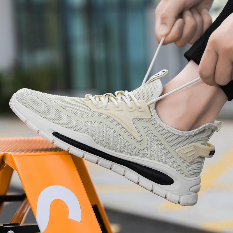New fly-woven men's shoes spring and summer breathable mesh sports running shoes men's work leisure versatile