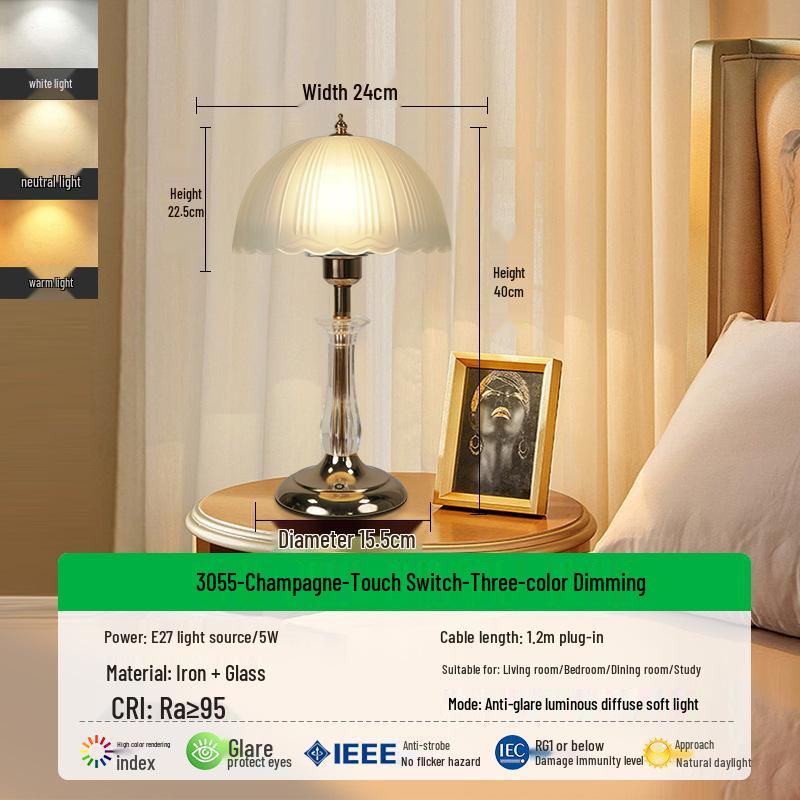 Crystal Petal Bedside Lamp: Elegant and Luxurious Atmosphere Lighting, Rechargeable Wedding and Bedroom Table Lamp.