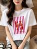 American Summer Marine Lobster Ins Printed Unisex Casual Tshirt Short Fashionable Y2k Personality Round Neck Comfortable Tshirt