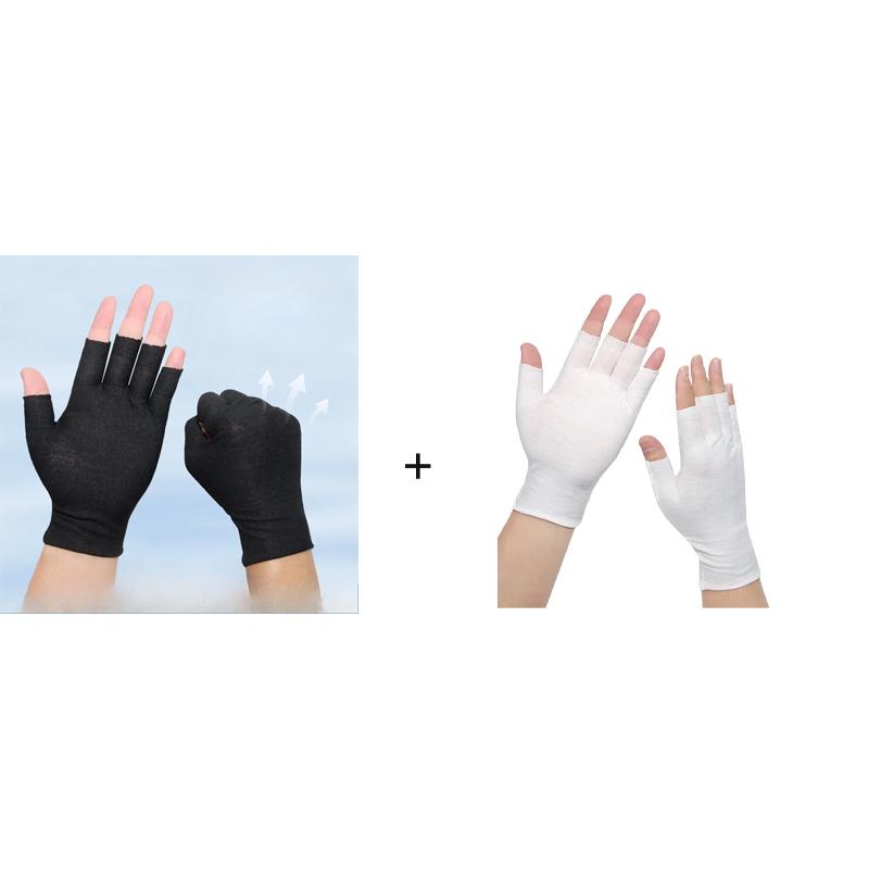 Anti UV Gloves Gel Professional Protection Gloves For ManicuresProtect Hands Nail Art Stretchy Fingerless Glove For Home Outdoor