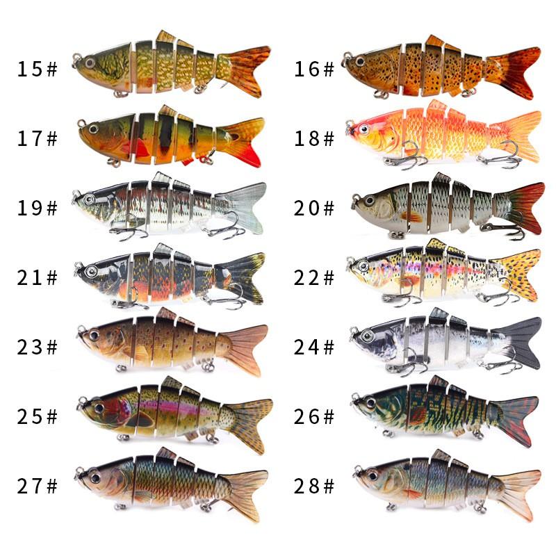 6-Section Jointed Fishing Lure 20g Box Set Of 3 Artificial Bait Pike Bass Freshwater Saltwater Casting