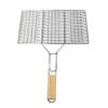 Heavy-Duty Electroplating BBQ Clip for Grilled Fish & Hamburgers - Outdoor Square Grill Tool