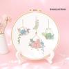 Nordic DIY Embroidery Kit: Beginner's Fresh Floral Fabric Art Set