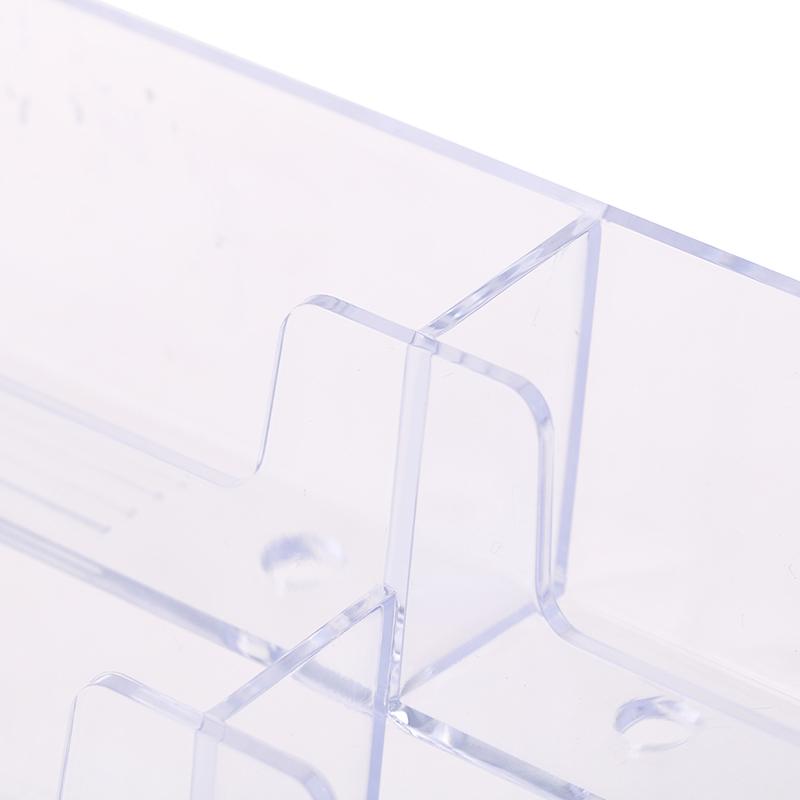 Desktop Office Business Card Holder Transparent Counter Display Stand Accessory