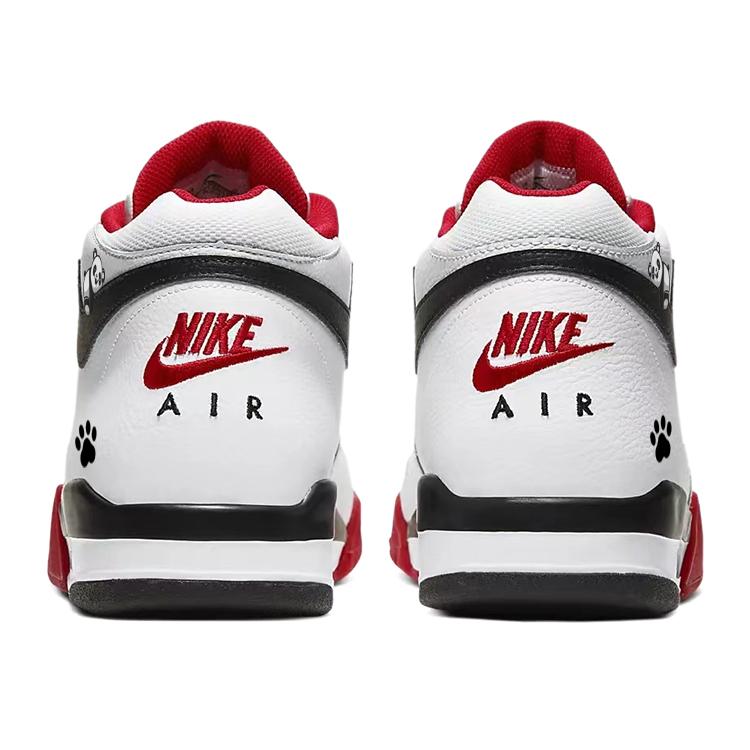 Nike Flight Legacy Vintage Basketball Shoes Unisex Mid top Red/White BQ4212-100(Team56-)