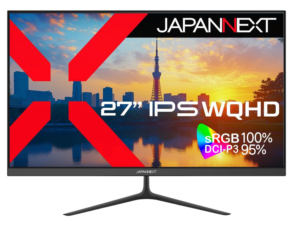 JAPANNEXT IPS panel WQHD resolution LCD monitor HDMI DP 27-inch (2560x1440) JN-IPS27Q2 sRGB 100% DCI-P3 95% [2-year warranty]