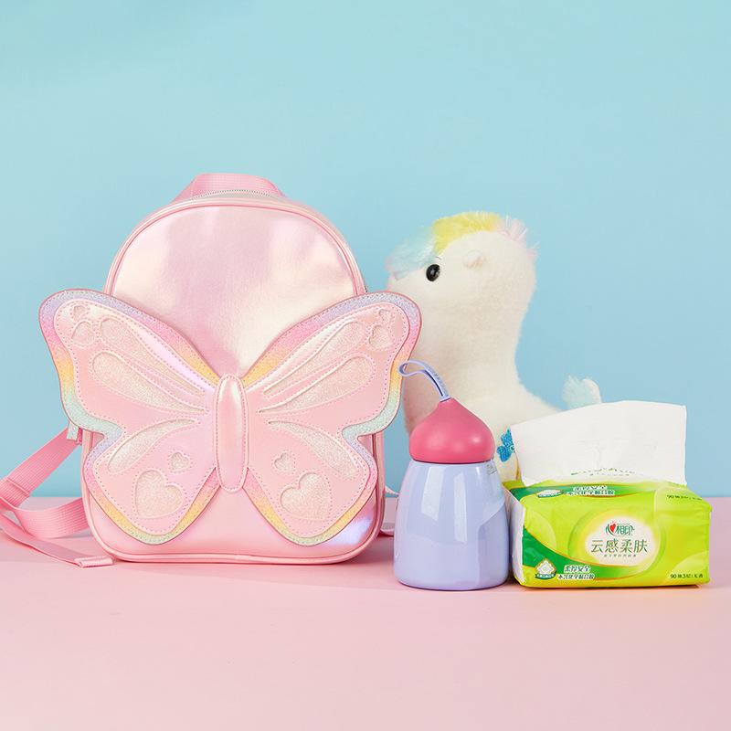 Süßer Schmetterlingsrucksack Glitzer Mode Lässig Kleines Mädchen Accessoire Doppelschultertasche Kinderkleiner Rucksack