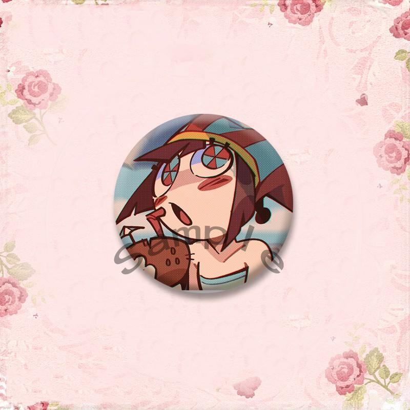 Anime Role Jax Gangle Ragatha Round Brooch Cartoon Figure Lapel Badges Custom Soft Button Pin Bag Jewelry Accessories XMAS Gifts