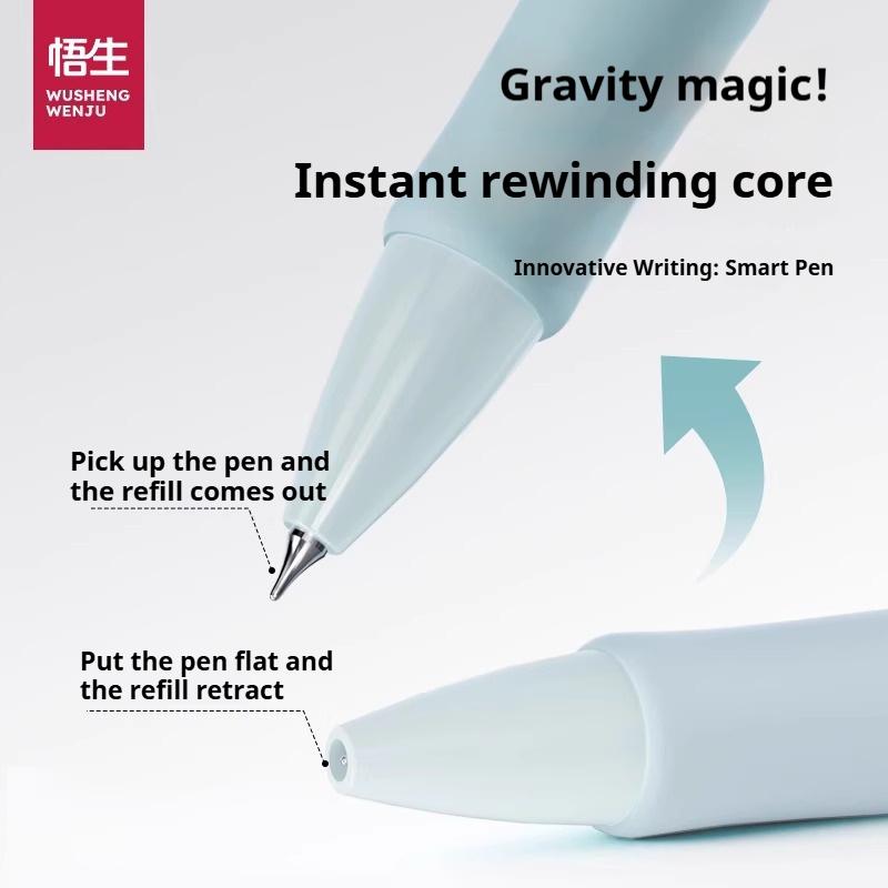 Gravity Sensing Gel Pen Multifunctional Stationery 0.5mm Retractable Black Ballpoint Pen Offfice School Writing Signature Pen
