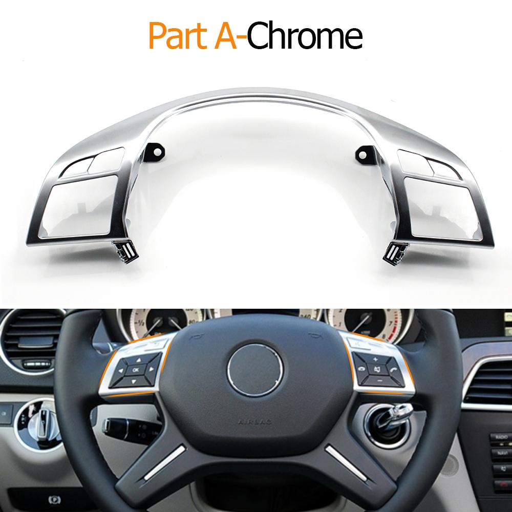 Auto Stuurwiel Chroom Bovenkap Onderlijst Vervanging Voor Mercedes Benz C E M ML GL GLS G Klasse W204 W212 W166 W463