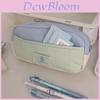 Minimalist Pudding Color Pencil Case With Large Capacity For Students And Girls