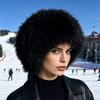 Plush Curly Faux Fur Bucket Hat Face Slimming Snow Hat Warm Fisherman Cap  Daily Wear