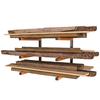 Heavy Duty Wall Mount Lumber Rack Space Saving Timber Storage Shelf 3 Tiers Wood Holder Multipurpose Firewood Organizer
