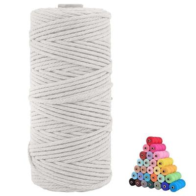 New 3mm Macrame Cord Soft Eco-friendly Colored Cotton Rope Knotting and Weaving Rope Home Decor