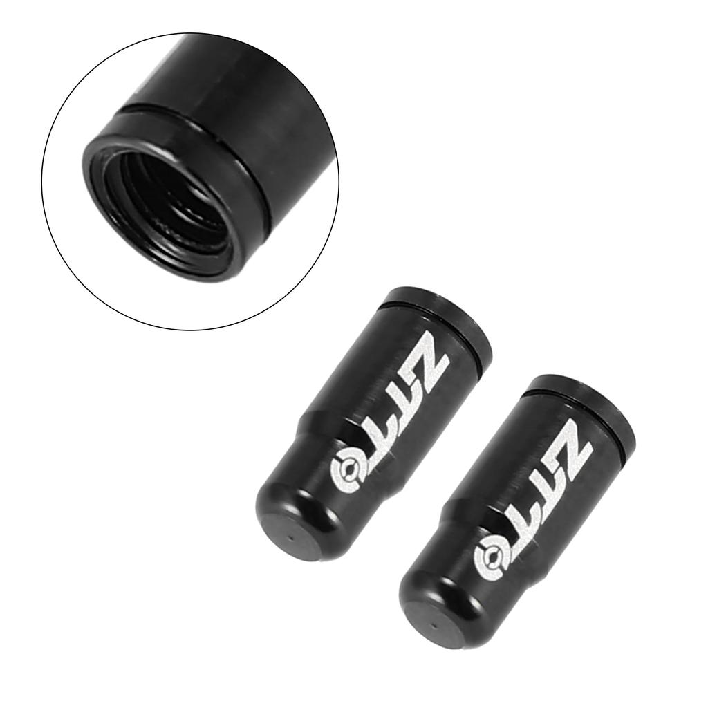 X AUTOHAUX Tire Valve Cap Valve Stem Cap Dust Valve Cap Aluminum Alloy French Type Motorcycle 2pcs Black