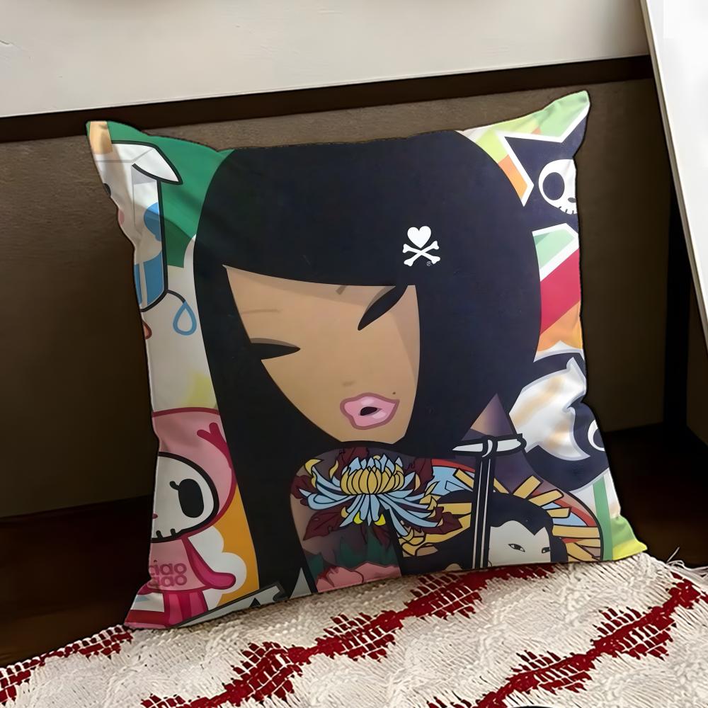TTokidoki Cushion Cover Reversible Soft Durable Pillow Cover Home  Car MultiScene Use for Daily Comfort