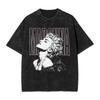 Washed T Shirts Retro Singer Madonnas Hip Hop Retro T-Shirts High Street Streetwear 100% Cotton Summer Tops Tees Men Women