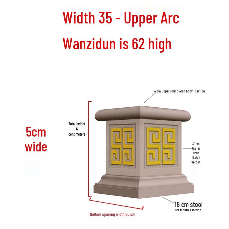 European Villa Courtyard Roman Column Base for Exterior Wall Decoration