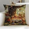 Classic Animal Squirrel Cushion Cover Soft  EasyWash Pillow Case  Versatile for Couch Bed Travel and Office