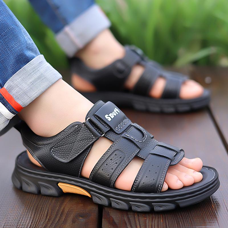 Summer Men's Casual Beach Shoes Fashionable Outdoor Breathable and Lightweight Sandals Comfortable and Non Slip Roman Slippers