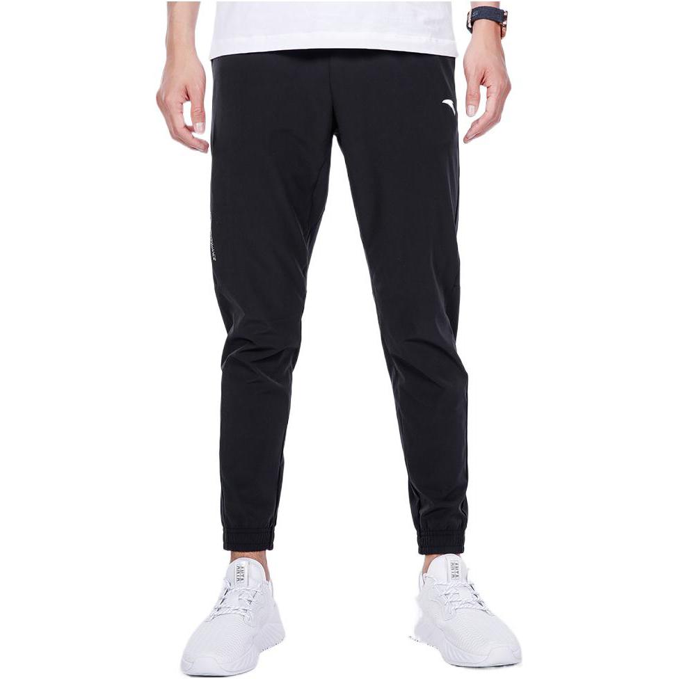 Anta Spring/Summer 2022 Solid Loose Casual Running Pants Men Bottoms Black 952227512-2