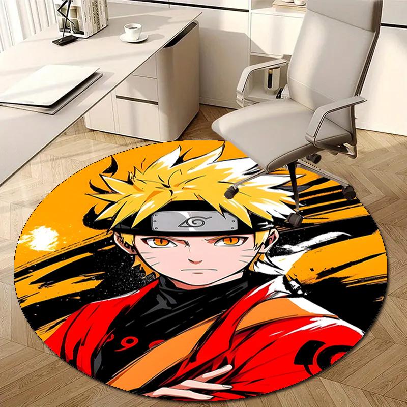 1pc NARUTO (4) Design Printed Area Round Carpet for Bedroom Living Room Home Decor Rugs Mat Non Slip Mat Rug for Bedside