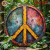 Vintage Hippie Rostiges Metallschild Retro Wandkunst für Wohnzimmer Studio Dekoration