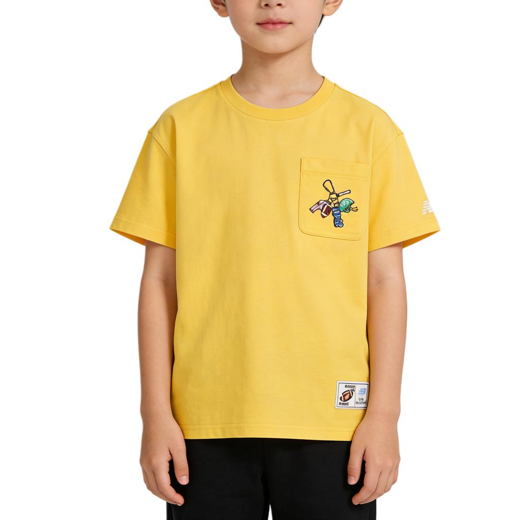 New Balance Kids T Shirts Crew Neck Moderate ND7EG26063-YW