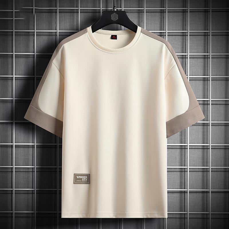 Summer Short Sleeve T Shirt Men Tees Casual Fashion Patchwork
