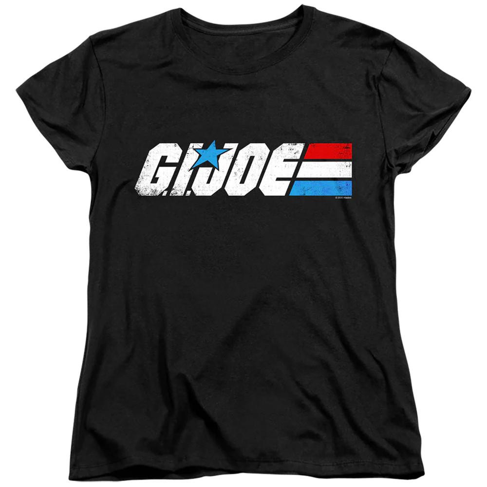 

G.I. Joe Distressed Logo Womens T Shirt Black Officially Licensed S
